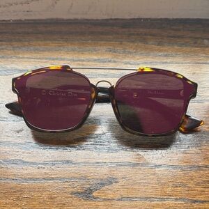 Dior Tortoise Shell Sunglasses with Purple Lenses